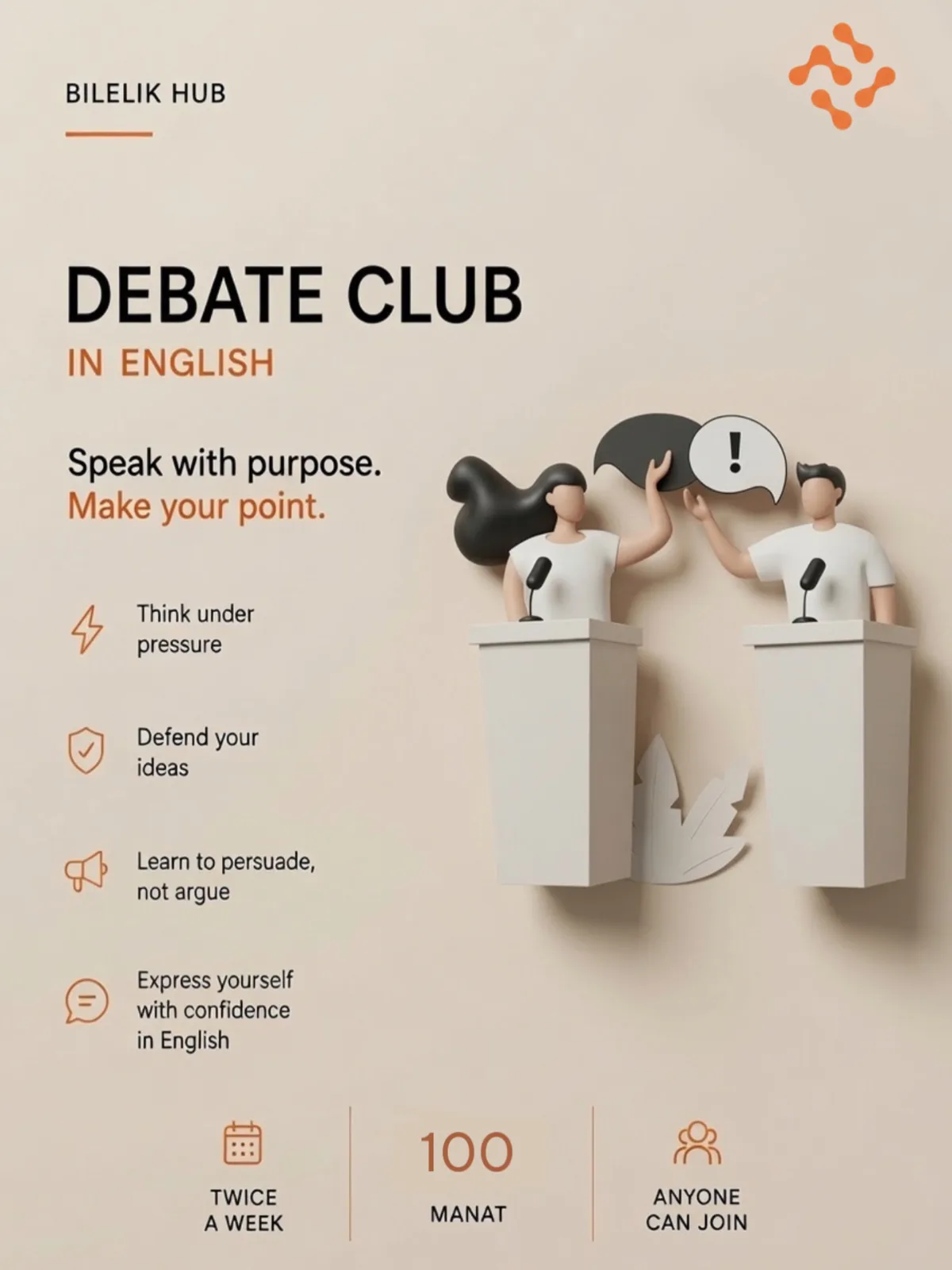 Debate Club in Bilelik Hub