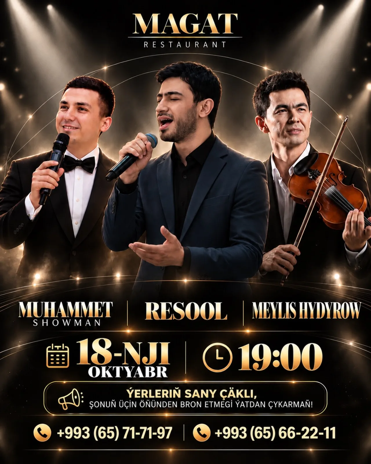 🎶 Magat Restaurant-da aýdym-sazly agşam