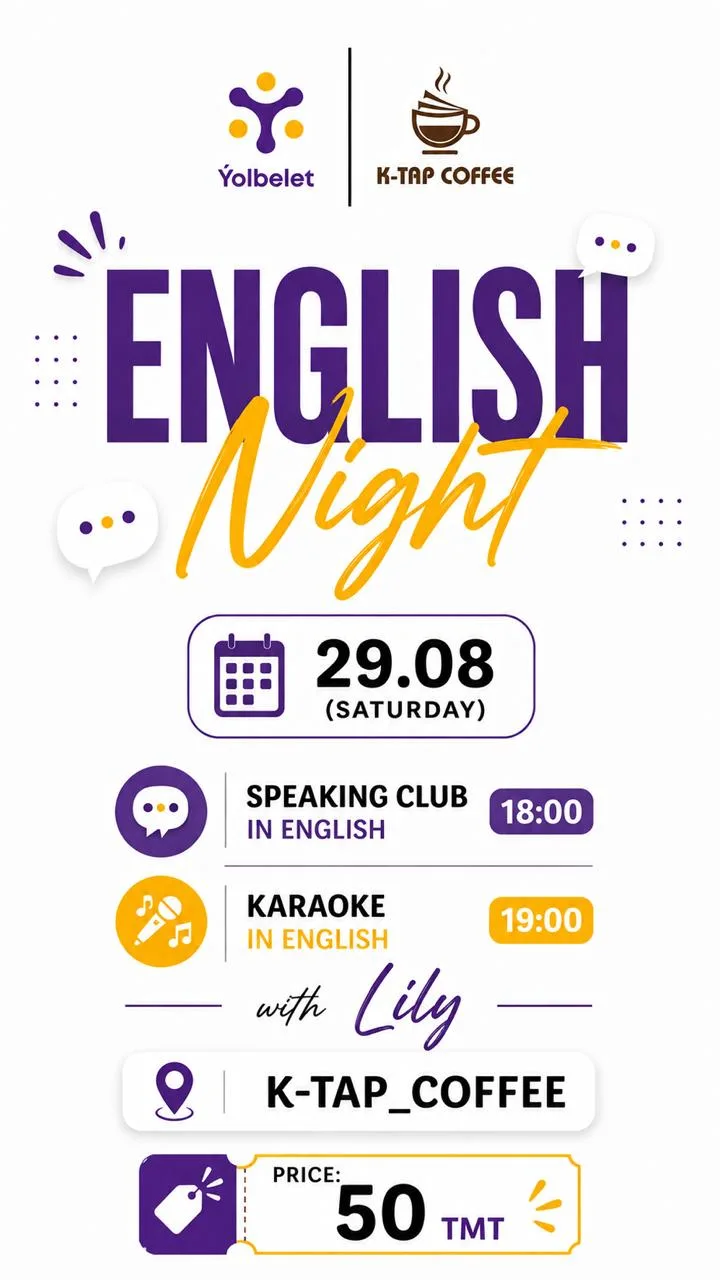Open speaking club + karaoke night